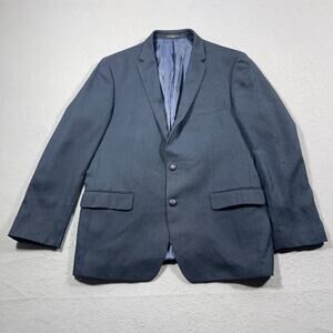 John Varvatos USA Mens 46R Navy Blue Blazer Jacket Two Button Sport Coat 46 Reg